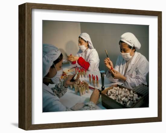 Cosmetics Factory, Guanzhou, Guangdong Province, China-David Lomax-Framed Photographic Print