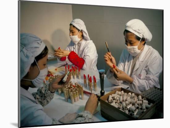 Cosmetics Factory, Guanzhou, Guangdong Province, China-David Lomax-Mounted Photographic Print