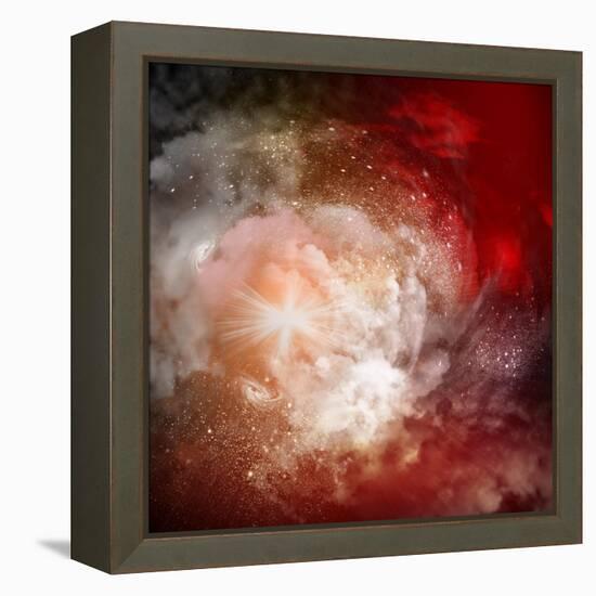 Cosmic Clouds Of Mist On Bright Colorful Backgrounds-Sergey Nivens-Framed Stretched Canvas