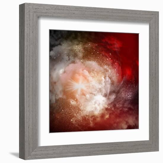 Cosmic Clouds Of Mist On Bright Colorful Backgrounds-Sergey Nivens-Framed Art Print