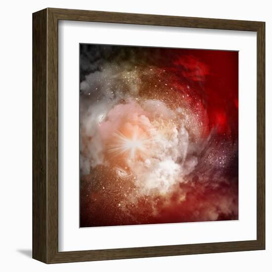 Cosmic Clouds Of Mist On Bright Colorful Backgrounds-Sergey Nivens-Framed Art Print