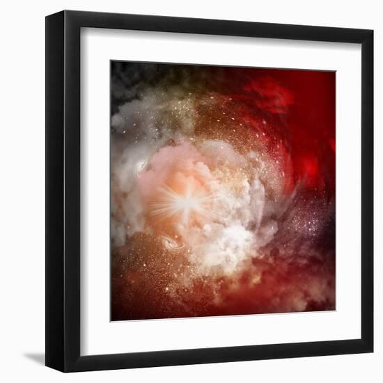 Cosmic Clouds Of Mist On Bright Colorful Backgrounds-Sergey Nivens-Framed Art Print