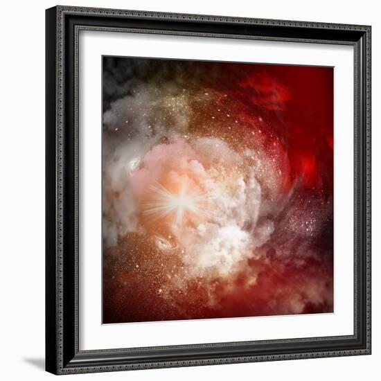 Cosmic Clouds Of Mist On Bright Colorful Backgrounds-Sergey Nivens-Framed Art Print