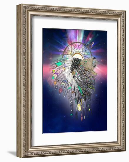 Cosmic Lion Butterfly-Karin Roberts-Framed Art Print