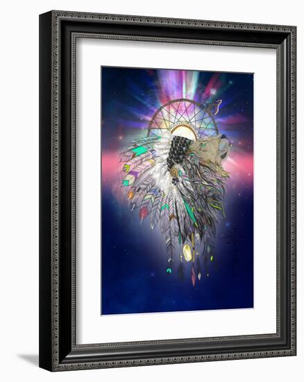 Cosmic Lion Butterfly-Karin Roberts-Framed Art Print