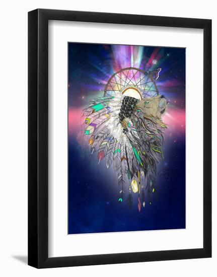 Cosmic Lion Butterfly-Karin Roberts-Framed Art Print