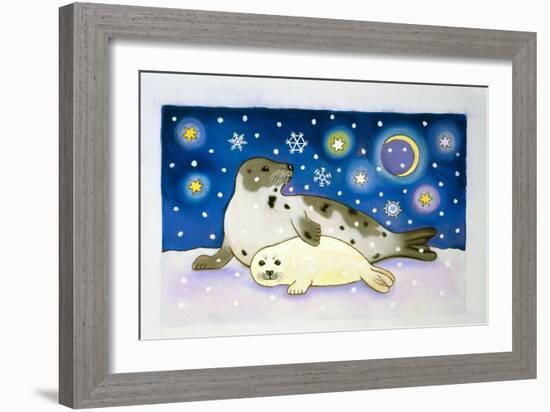 Cosmic Seals, 1997-Cathy Baxter-Framed Giclee Print