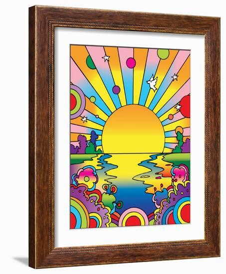 Cosmic Sun-Howie Green-Framed Giclee Print