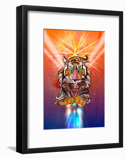 Cosmic Tiger-Karin Roberts-Framed Art Print