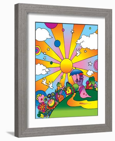 Cosmic Umberella-Howie Green-Framed Giclee Print