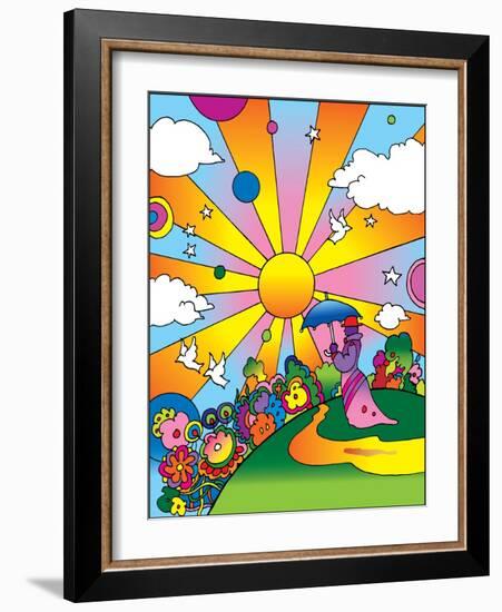 Cosmic Umberella-Howie Green-Framed Giclee Print