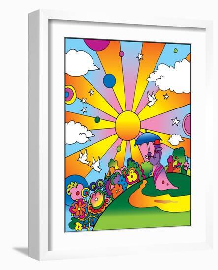 Cosmic Umberella-Howie Green-Framed Giclee Print