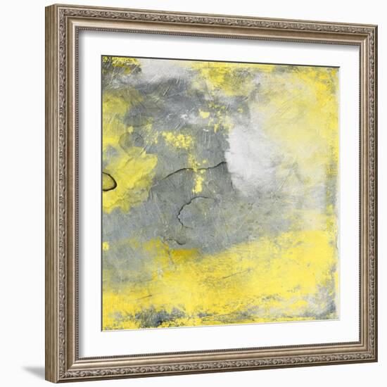 Cosmic Yellow mate-Jace Grey-Framed Art Print