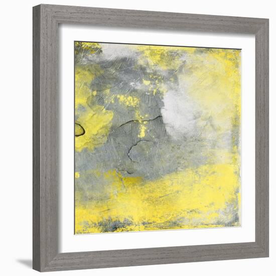 Cosmic Yellow mate-Jace Grey-Framed Art Print