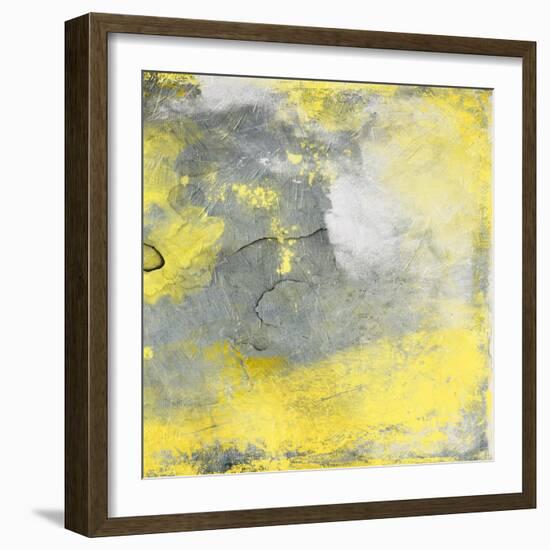 Cosmic Yellow mate-Jace Grey-Framed Art Print