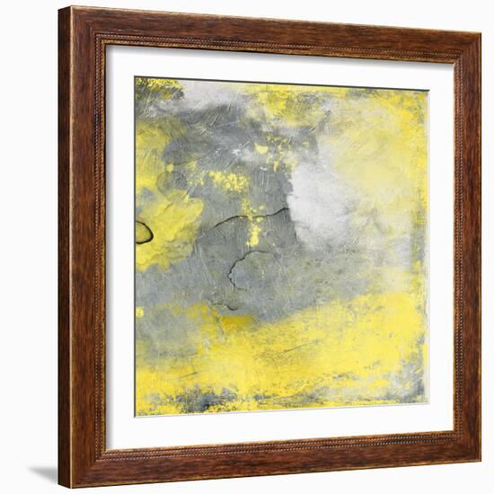 Cosmic Yellow mate-Jace Grey-Framed Art Print