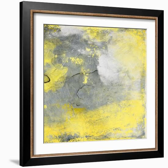 Cosmic Yellow mate-Jace Grey-Framed Art Print