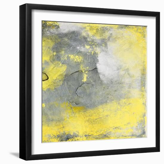 Cosmic Yellow mate-Jace Grey-Framed Art Print