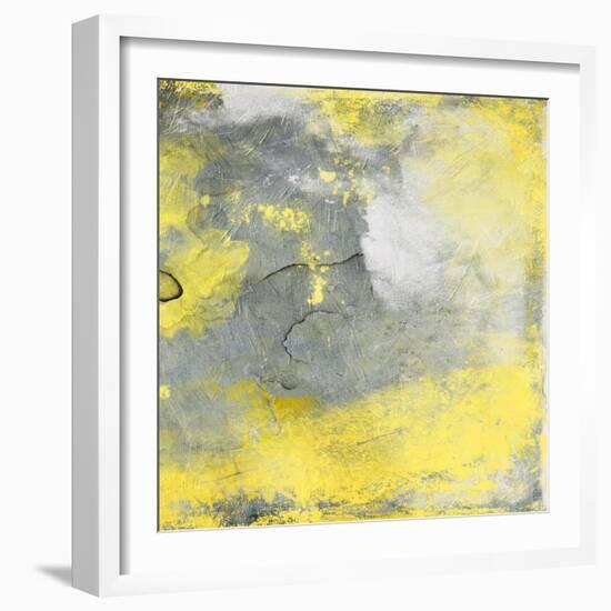 Cosmic Yellow mate-Jace Grey-Framed Art Print