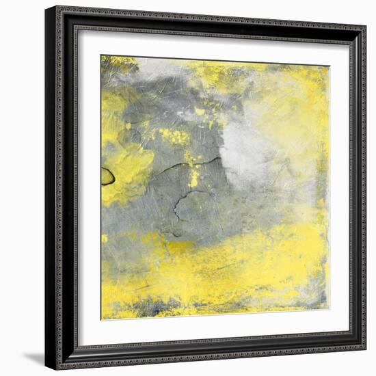 Cosmic Yellow mate-Jace Grey-Framed Art Print