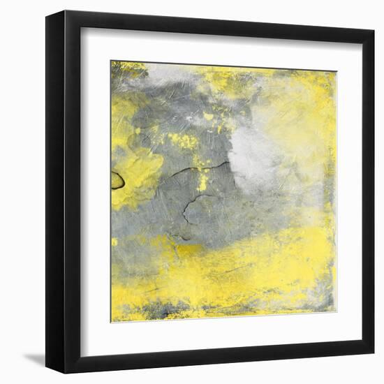 Cosmic Yellow mate-Jace Grey-Framed Art Print