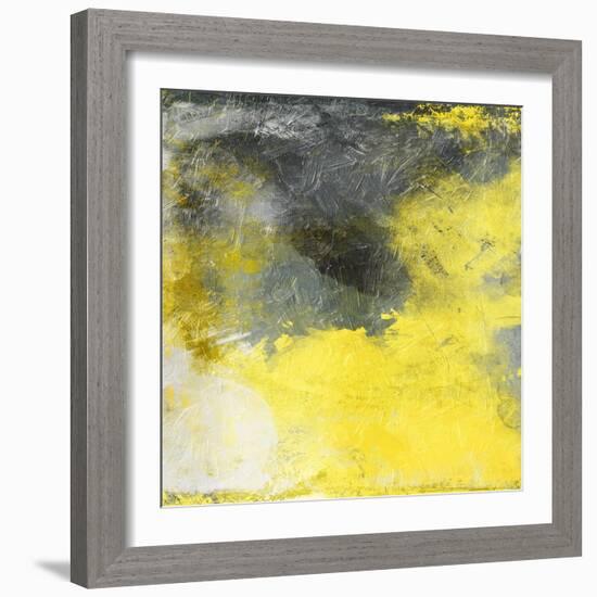 Cosmic Yellow-Jace Grey-Framed Art Print