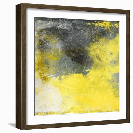 Cosmic Yellow-Jace Grey-Framed Art Print