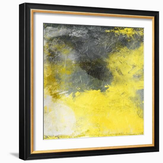 Cosmic Yellow-Jace Grey-Framed Art Print