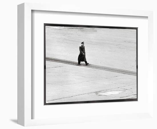 Cosmonaut Yuri Gagarin at Airport, Where Soviet Dignitaries Wait to Honor Him-James Whitmore-Framed Photographic Print