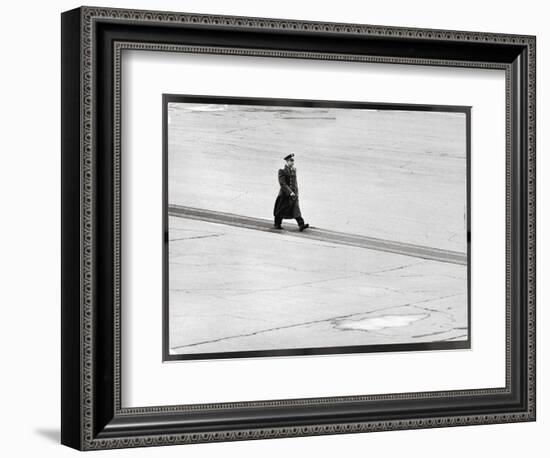 Cosmonaut Yuri Gagarin at Airport, Where Soviet Dignitaries Wait to Honor Him-James Whitmore-Framed Photographic Print