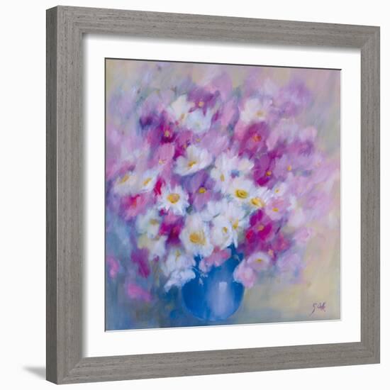 Cosmos et Marguerites-Genevieve Dolle-Framed Giclee Print