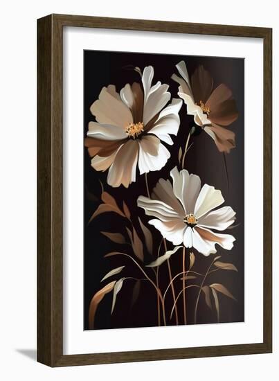 Cosmos Flowers Bouquet-Lea Faucher-Framed Art Print