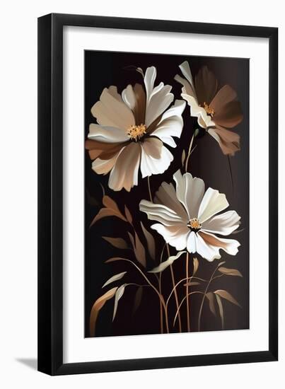 Cosmos Flowers Bouquet-Lea Faucher-Framed Art Print