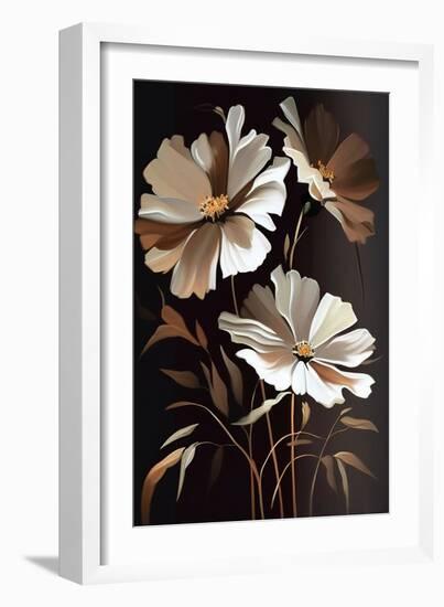 Cosmos Flowers Bouquet-Lea Faucher-Framed Art Print