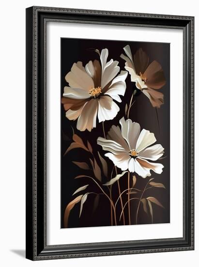 Cosmos Flowers Bouquet-Lea Faucher-Framed Art Print
