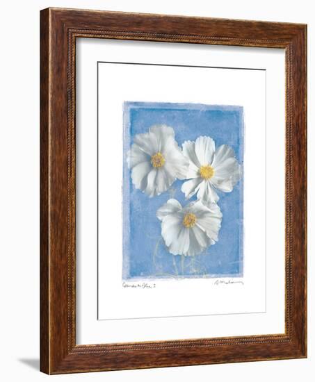 Cosmos on Blue I-Amy Melious-Framed Art Print