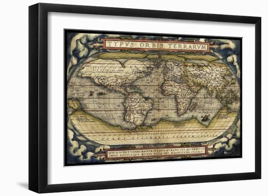 Cosmos Ortelius World Map 1570-Vintage Lavoie-Framed Giclee Print
