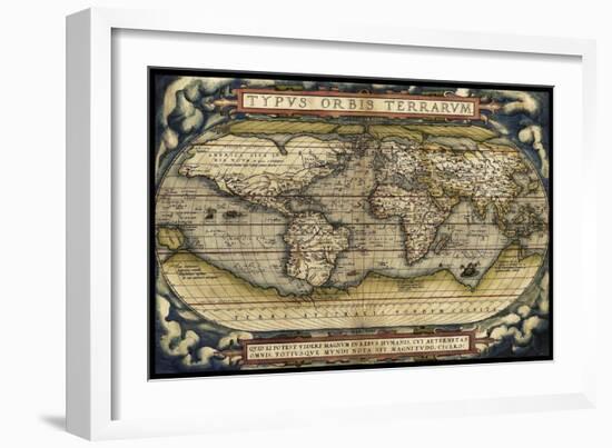 Cosmos Ortelius World Map 1570-Vintage Lavoie-Framed Giclee Print