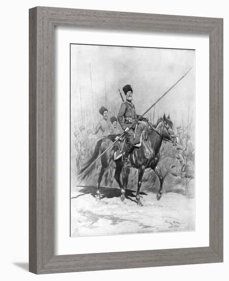 Cossack Cavalry, 1914-Georges Bertin Scott-Framed Giclee Print