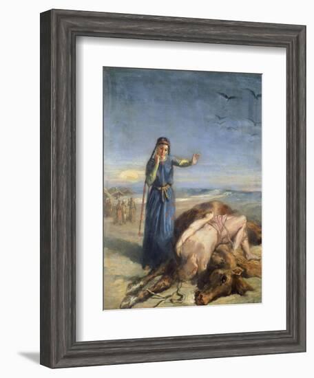 Cossack Girl Finding Body of Mazepa, 1851-Theodore Chasseriau-Framed Giclee Print