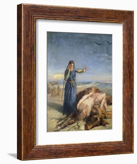 Cossack Girl Finding Body of Mazepa, 1851-Theodore Chasseriau-Framed Giclee Print