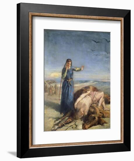 Cossack Girl Finding Body of Mazepa, 1851-Theodore Chasseriau-Framed Giclee Print