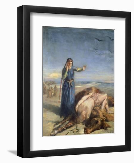 Cossack Girl Finding Body of Mazepa, 1851-Theodore Chasseriau-Framed Giclee Print