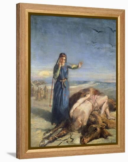 Cossack Girl Finding Body of Mazepa, 1851-Theodore Chasseriau-Framed Premier Image Canvas