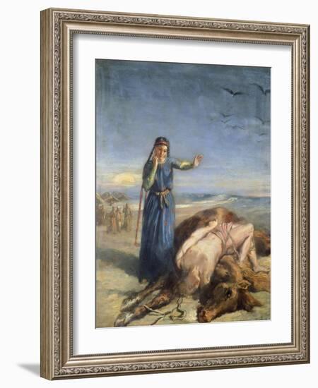 Cossack Girl Finding Body of Mazepa, 1851-Theodore Chasseriau-Framed Giclee Print