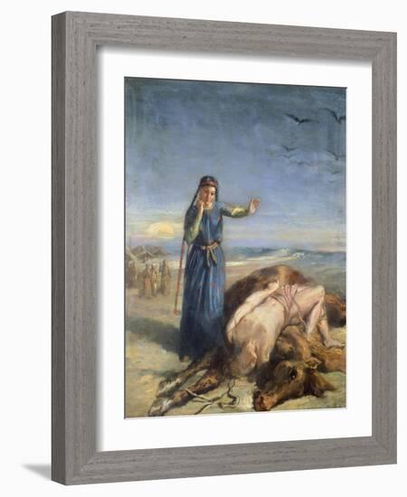 Cossack Girl Finding Body of Mazepa, 1851-Theodore Chasseriau-Framed Giclee Print