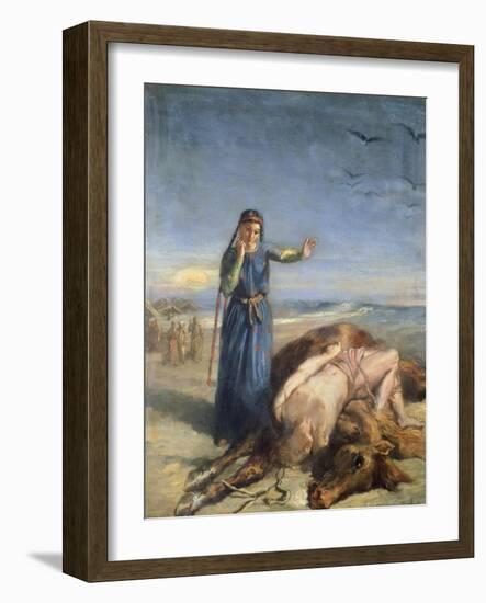 Cossack Girl Finding Body of Mazepa, 1851-Theodore Chasseriau-Framed Giclee Print