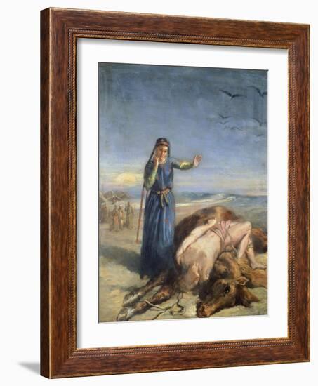 Cossack Girl Finding Body of Mazepa, 1851-Theodore Chasseriau-Framed Giclee Print