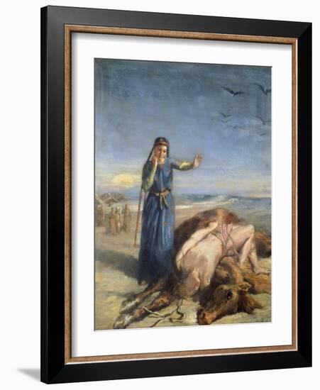 Cossack Girl Finding Body of Mazepa, 1851-Theodore Chasseriau-Framed Giclee Print