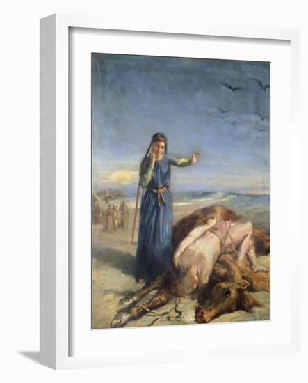 Cossack Girl Finding Body of Mazepa, 1851-Theodore Chasseriau-Framed Giclee Print